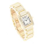 Cartier Tank Française 2385 (2010) - Silver dial 20 mm Yellow Gold case (3/4)
