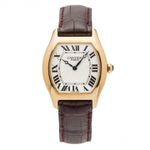 Cartier Tortue 7131 C 701 (Unknown (random serial)) - Black dial 25 mm Yellow Gold case (1/5)