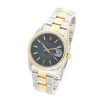 Rolex Oyster Perpetual Date 15223 (1990) - Blue dial 34 mm Gold/Steel case (2/5)