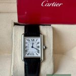 Cartier Tank WSTA0041 (2022) - Wit wijzerplaat 34mm Staal (7/7)