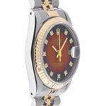 Rolex Datejust 31 68273 (1988) - Red dial 31 mm Gold/Steel case (5/8)