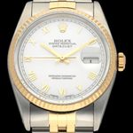 Rolex Datejust 36 16233 (1994) - White dial 36 mm Gold/Steel case (1/8)