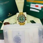 Rolex GMT-Master II 116718LN (2015) - Green dial 40 mm Yellow Gold case (6/8)