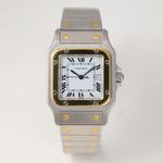 Cartier Santos 2961 (1990) - White dial 41 mm Gold/Steel case (1/8)
