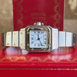 Cartier Santos 0902 (1992) - White dial 24 mm Gold/Steel case (2/8)