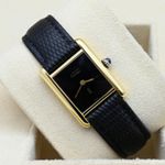 Cartier Tank Vermeil Unknown (Unknown (random serial)) - Black dial 23 mm Silver case (1/7)