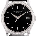 Patek Philippe Calatrava 5297G-001 (2012) - Zwart wijzerplaat 38mm Witgoud (2/8)