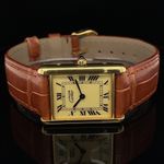 Cartier Tank 681006 (1990) - Champagne dial 23 mm Gold/Steel case (7/8)