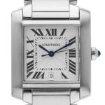 Cartier Tank Française 2302 (2000) - Silver dial 28 mm Steel case (1/8)