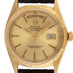 Rolex Day-Date 1803 (1976) - Champagne wijzerplaat 36mm Geelgoud (1/8)