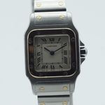 Cartier Santos Galbée 1057930 (1994) - White dial 24 mm Gold/Steel case (3/8)