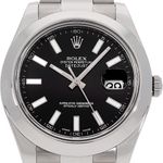 Rolex Datejust II 116300 (2014) - Zwart wijzerplaat 41mm Staal (1/3)