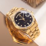 Rolex Day-Date 36 18078 (1981) - Zwart wijzerplaat 36mm Geelgoud (3/8)