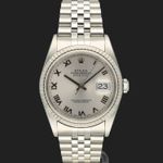 Rolex Datejust 36 16234 (2004) - Zilver wijzerplaat 36mm Staal (3/8)