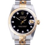 Rolex Datejust 31 68273 (1988) - Black dial 31 mm Gold/Steel case (3/8)
