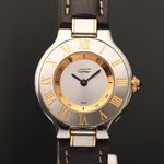 Cartier 21 Must de Cartier 1340 (2000) - Silver dial 28 mm Gold/Steel case (1/8)