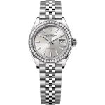 Rolex Lady-Datejust 279384RBR (2025) - Zilver wijzerplaat 28mm Staal (1/1)