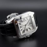Cartier Santos 100 2656 (Unknown (random serial)) - Silver dial 38 mm Steel case (7/7)