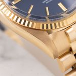 Rolex Datejust 1601/8 (1974) - Blauw wijzerplaat 36mm Geelgoud (5/8)