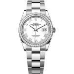 Rolex Datejust 36 126284RBR (2025) - Wit wijzerplaat 36mm Staal (1/1)
