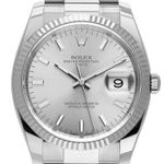 Rolex Oyster Perpetual Date 115234 (2017) - Silver dial 34 mm Steel case (1/8)