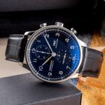 IWC Portuguese Chronograph IW371609 (2021) - Zwart wijzerplaat 41mm Staal (2/8)