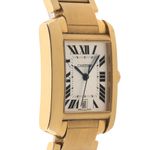 Cartier Tank Française 2302 (2009) - Silver dial 28 mm Steel case (5/8)