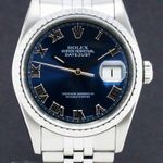 Rolex Datejust 36 16220 (1989) - Blue dial 36 mm Steel case (1/7)