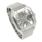 Cartier Santos WHSA0028 (2022) - Transparent dial 48 mm Steel case (3/5)