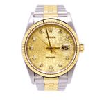 Rolex Datejust 36 16233 (1996) - Gold dial 36 mm Gold/Steel case (1/5)