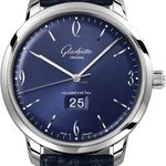 Glashütte Original Sixties Panorama Date 2-39-47-06-02-04 (2024) - Blauw wijzerplaat 42mm Staal (1/8)