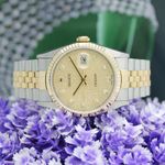 Rolex Datejust 36 16233 (1996) - Champagne dial 36 mm Gold/Steel case (5/8)