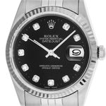 Rolex Datejust 36 16234 (1995) - Black dial 36 mm Steel case (1/8)