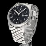 IWC Pilot Chronograph IW370607 (2004) - Zwart wijzerplaat 39mm Staal (2/8)