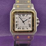 Cartier Santos 2961 (Onbekend (willekeurig serienummer)) - Wit wijzerplaat 29mm Goud/Staal (4/5)