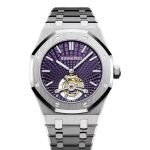 Audemars Piguet Royal Oak Tourbillon 26522ST.OO.1220ST.01 (2022) - Purple dial 41 mm Steel case (6/6)