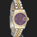 Rolex Lady-Datejust 69173 (1999) - Purple dial 26 mm Gold/Steel case (4/8)