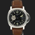 Panerai Luminor GMT Automatic PAM01088 (2020) - Zwart wijzerplaat 44mm Staal (3/8)