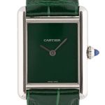 Cartier Tank WSTA0056 (2022) - Green dial 34 mm Steel case (2/5)