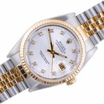 Rolex Datejust 36 16233 (1991) - White dial 36 mm Gold/Steel case (1/8)