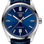 TAG Heuer Carrera Calibre 5 WBN2112.FC6504 (2026) - Blauw wijzerplaat 39mm Staal (1/1)