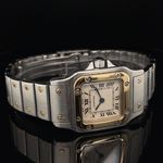 Cartier Santos Galbée 1567 (2000) - Silver dial 24 mm Gold/Steel case (8/8)