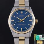 Rolex Oyster Perpetual 1002 (1969) - Blue dial 34 mm Gold/Steel case (1/7)