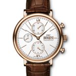 IWC Portofino Chronograph IW391025 (2023) - Zilver wijzerplaat 42mm Roségoud (1/1)