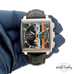 TAG Heuer Monaco CW211A.FC6228 (2007) - White dial 38 mm Steel case (7/8)