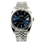 Rolex Datejust 41 126300 (2017) - Blauw wijzerplaat 41mm Staal (1/7)