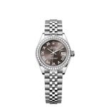 Rolex Lady-Datejust 279384RBR (2024) - Grijs wijzerplaat 28mm Staal (1/1)