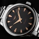 Longines Conquest Heritage L1.649.4.52.6 (2025) - Zwart wijzerplaat 38mm Staal (3/7)