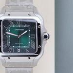 Cartier Santos WSSA0062 (2026) - Green dial 40 mm Steel case (5/8)