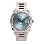 Rolex Day-Date 40 228236 (2024) - Blue dial 40 mm Platinum case (2/8)